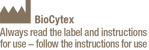 BioCytex Disclaimer. Always read the label and instructions for use – follow the instruction for use.